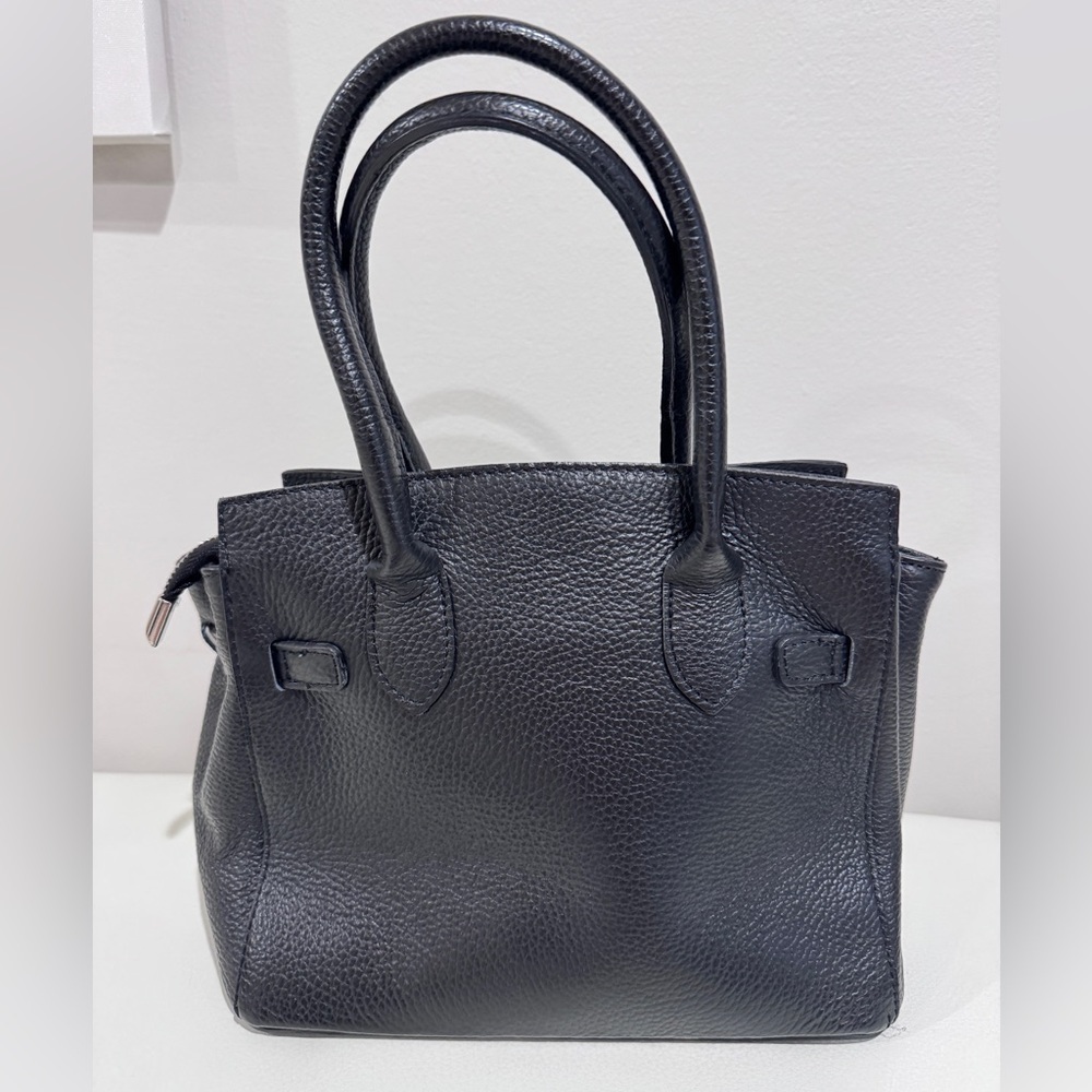 SOFIA CARDONI Black Leather Bag With Top Handles - Picture 3 of 16